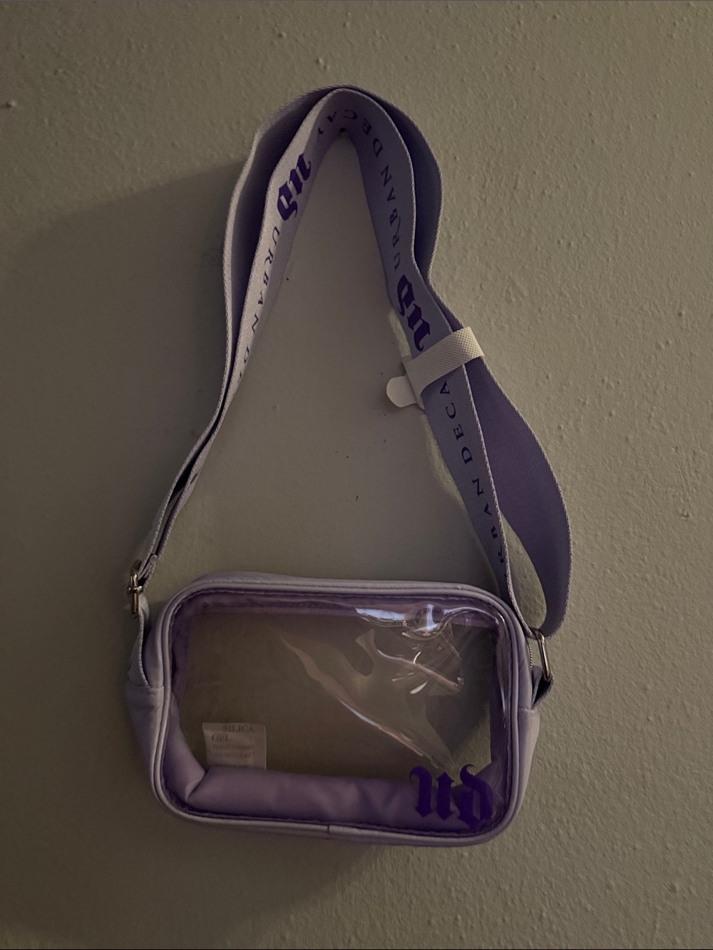 Urban Decay Lavender Clear Crossbody Bag with Branded Strap